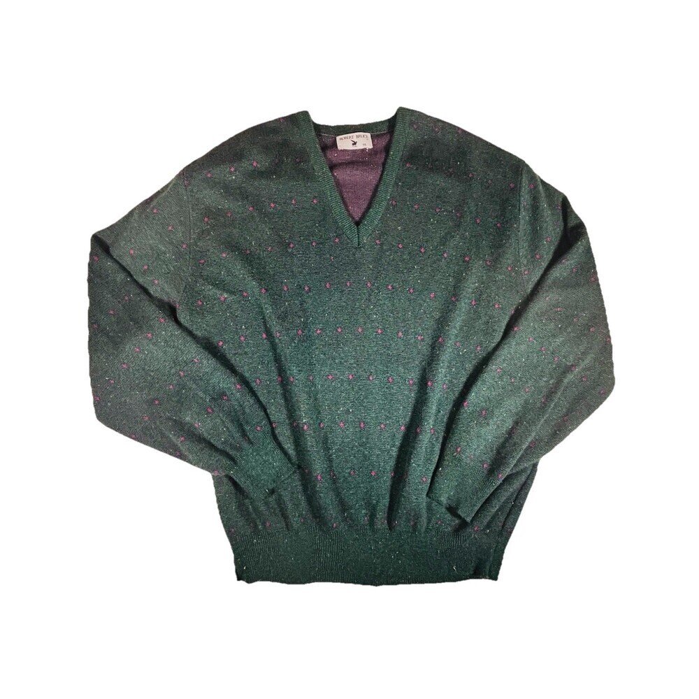 Robert Bruce Vintage V Neck Cozy Sweater 1XL Made In USA Union